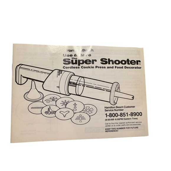 Hamilton Beach The Super Shooter Cordless Cookie Press & Food Decorator 11 Discs - Picture 8 of 9